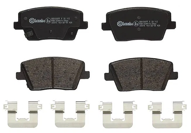 P30112 – BREMBO Brake Pad, FMSI Number D2212-9452 Low-Metallic Set Of 4 With Hardware